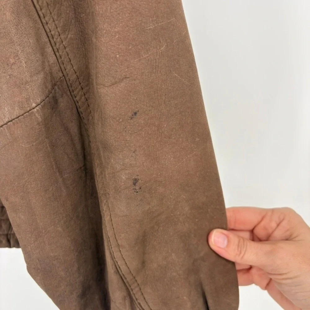 Wilsons Adventure Bound Leather Jacket Mens XL Brown Bomber Thinsulate Originals